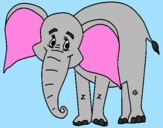 Desenho Elefante feliz pintado por deborah