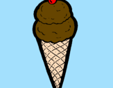 Desenho Cone de gelado pintado por karollyna