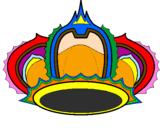 Desenho Corona pintado por rafaela
