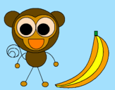 Desenho Macaco 2 pintado por Patricia