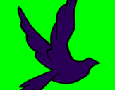 Desenho Pomba da paz a voar pintado por Mário