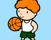 Desenho Jogador de basquete pintado por Roberta C.