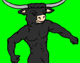 Desenho Cabeça de búfalo pintado por Ana Sofia