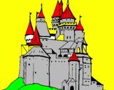 Desenho Castelo medieval pintado por lu
