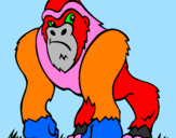 Desenho Gorila pintado por antonio
