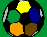 Desenho Bola de futebol pintado por Mateus