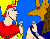 Desenho Ramses e Anubis pintado por Starsky 