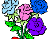 Desenho Ramo de rosas pintado por 0