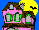 Desenho Casa do mistério pintado por maiara