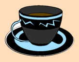 Desenho Taça de café pintado por ema