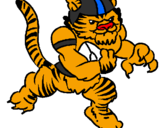 Desenho Jogador tigre pintado por oicirbfa