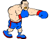 Desenho Boxeador pintado por Lucas