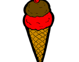 Desenho Cone de gelado pintado por gabriela castor