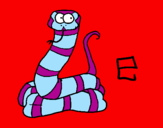 Desenho Serpente pintado por Aida