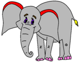 Desenho Elefante feliz pintado por jamilly