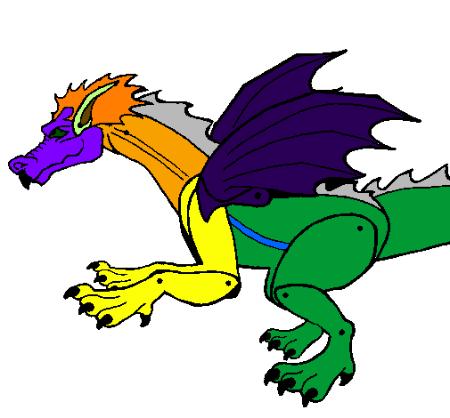Desenho Dragão feroz pintado por banguela