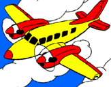 Desenho Avioneta pintado por Avião Taide