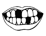 Desenho Boca e dentes pintado por Fernanda