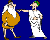 Desenho Julio César com um galo pintado por ererr