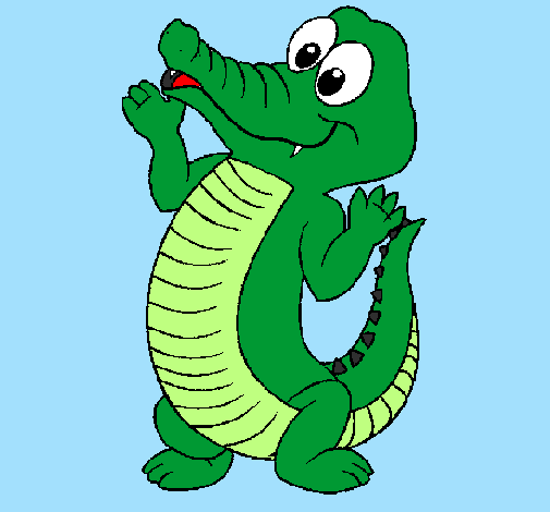 Desenho Crocodilo bébé pintado por crocodilo 1
