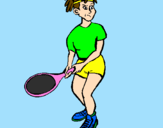 Desenho Rapariga tenista pintado por kattia