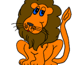 Desenho Leão pintado por LEAO