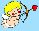 Desenho Cupido  pintado por laura