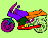 Desenho Motocicleta pintado por junior