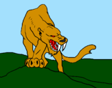 Desenho Tigre com dentes afiados pintado por lucas GUILHERME