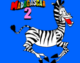Desenho Madagascar 2 Marty pintado por Bruno comin