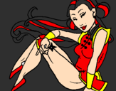 Desenho Princesa ninja pintado por bruno