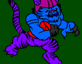 Desenho Jogador tigre pintado por cio