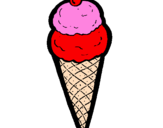 Desenho Cone de gelado pintado por danizinha