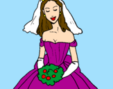 Desenho Noiva pintado por -Paty-