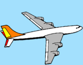 Desenho Avião pintado por Juliana