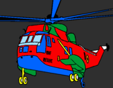 Desenho Helicoptero de resgate pintado por MATHEUS 4