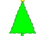 Desenho Árvore com estrela pintado por wallacy vinicius