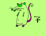 Desenho Rato pintado por ALYSSON