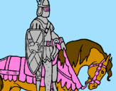 Desenho Cavaleiro a cavalo pintado por maria eduarda