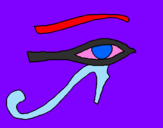 Desenho Olho de hórus pintado por tiih y luuh