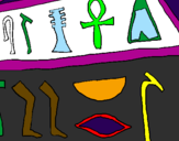 Desenho Hieróglifo pintado por 01