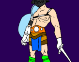 Desenho Gladiador pintado por terminator