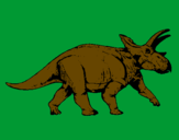 Desenho Tricerátopo pintado por FELIPE