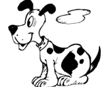 Desenho Cão sentado pintado por gabriela