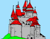 Desenho Castelo medieval pintado por maria fer