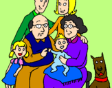 Desenho Família pintado por laura rafaele