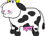 Desenho Vaca pensativa pintado por Bruno