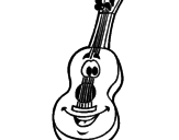 Desenho Guitarra espanhola  pintado por juliana