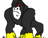 Desenho Gorila pintado por jhonny
