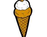 Desenho Cone de gelado pintado por Dudinha